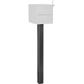 Global Mailbox Aluminum Pedestal In-Ground Mounted - Black - 48 in.