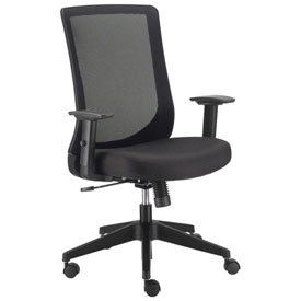 695488 Basic Mesh Back Office Chair - Fabric, Black