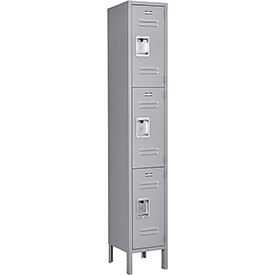 493413GY Infinity Locker 3 Tier 12 x 15 x 24 in. 3 Door Ready to Assemble - Gray