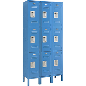 Infinity Locker 3 Tier 12 x 15 x 24 in. 9 Door Ready to Assemble - Blue