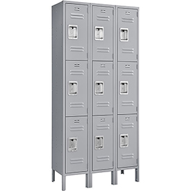 Infinity Locker 3 Tier 12 x 15 x 24 in. 9 Door Ready to Assemble - Gray