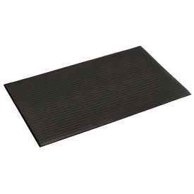 Ribbed Surface Mat, Black, 3 x 60 ft. Roll - 0.38 Thick