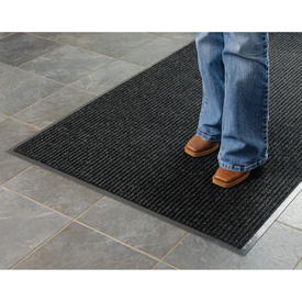 Deep Cleaning Ribbed Entrance Mat - Charcoal - 4 x 6 in. - Durable Design