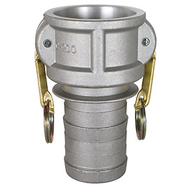 B187215 3 in. Aluminum Camlock Fitting - Male Barb x Female Coupler Thread