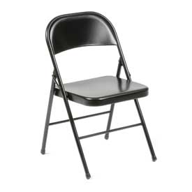 324501BK Steel Folding Chair - Black