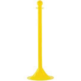 B549188 Plastic Stanchion - 2 in. - Yellow with C-Hooks