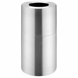240716 Aluminum Trash Container - Satin Clear, 20 gal