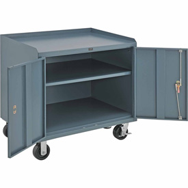 253755 36 x 26 in. Mobile Cabinet Bench - Gray