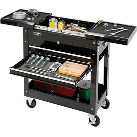 Picture of Global Industries 534155 27 in. 2-Drawer Tool Cart with Sliding Top - Black