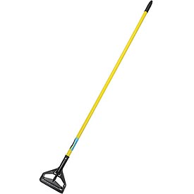 Quick Change Fiberglass Mop Handle - Yellow & Black - 60 in. - Durable Design