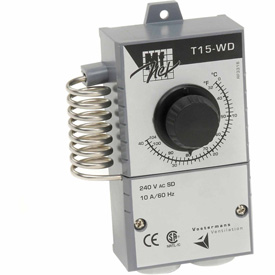 Line Voltage Mechanical Thermostat, Single Pole, 32-104 Degrees F, 240V AC