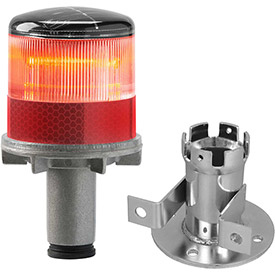 3337-00001 Solar Powered LED Strobe Lights, Red Bulb