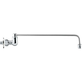 Krowne 13-222L Splash Mount Wok Faucet w/ 12 Swing Nozzle, Automatic On, Silver Series