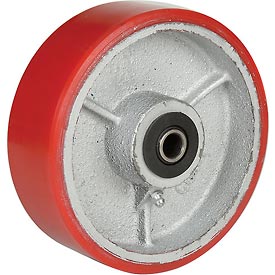 Casters, Wheels & Industrial Handling 748729A 6 x 2 in. Polyurethane Wheel - Axle Size 0.5 in.