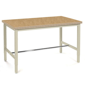 72 x 30 in. Production Workbench - Shop Top Square Edge - Tan