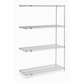 Add-On Poly-Z-Brite Wire Shelving - Clear - 54 x 24 x 54 in.