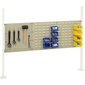 Global Industrial 318866TN Mounting Kit with 18 in. Pegboard and 36 in. Louver for 60 in. Workbench -Tan -  GLOBAL INDUSTRIES