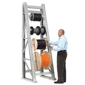 High Capacity Reel Rack Starter Unit - Gray - 24 x 24 x 96 in. - Steel Construction