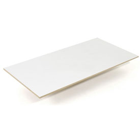 Global Industrial 36X18WH Thick Melamine Laminated Deck, 36 x 18 x 0.5 in.
