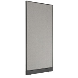 Picture of Global Industrial 238636NGY Non-Electric Office Partition Panel with Raceway&#44; 36.25 x 76 in. - Gray