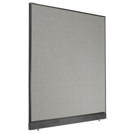 Picture of Global Industrial 238639NGY Non-Electric Office Partition Panel with Raceway&#44; 60.25 x 64 in. - Gray