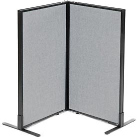 Picture of Global Industrial 695061GY Freestanding 2-Panel Corner Room Divider&#44; 24.25 x 42 in. Panels&#44; Gray