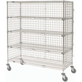 558805A  Enclosed Wire Exchange Truck 5 Wire Shelves - 800 lbs