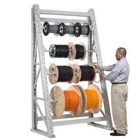 Reel Rack Starter Unit - Gray - 48 x 36 x 120 in. - Durable Steel Construction