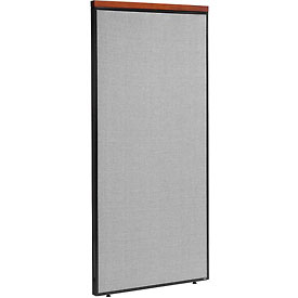 Deluxe Office Partition Panel - Gray - 36.25 x 73.5 in.