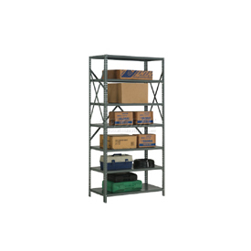 Global Industrial 562206A 36 x 12 x 85 in. 18 gal Steel Shelving with Open Clip Style 7 Shelf
