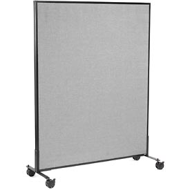 Mobile Office Partition Panel - Gray - 48.25 x 63 in.