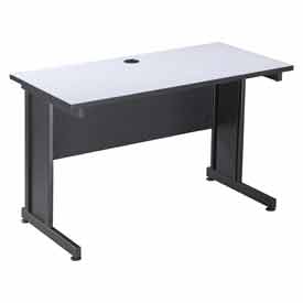 48in. Gray Office Desk - Modular Design - Scratch Resistant Surface