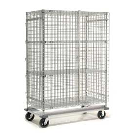 Picture of Global Industrial 241812 36 x 18 x 70 in. Nexel Wire Security Storage Truck with Dolly Base - Capacity 1600 lbs