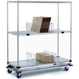Nexel Open Sided Wire Exchange Truck - Chrome - 1000 lbs Capacity