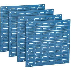 Louvered Wall Panel - Blue - 18 x 19 in. - Pack of 4 - Durable Design