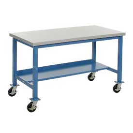Mobile Workbench - Blue - 72 x 30 in.