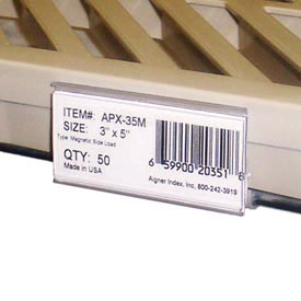 Picture of Aigner Index WRM1253 3 x 1.31 in. Wire Shelving with Mats Label Holder&#44; Clear - 25 Piece