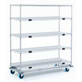 558819A Open Sided Wire Exchange Truck with 5 Wire Shelves - 1000 lbs