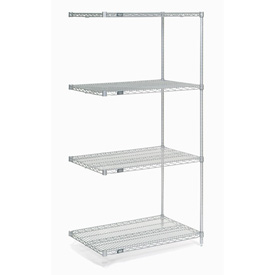 24 x 21 x 74 in. Poly-Z-Brite Wire Shelving Add-On - Clear