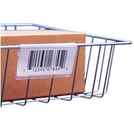 SL1203 3 in. Label Holder Wire Basket & Display, Clear - 25 Piece