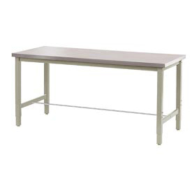 48 x 30 in. Production Workbench - Stainless Steel Square Edge - Tan