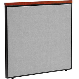Deluxe Office Partition Panel - Gray - 48.25 x 43.5 in. - Flame Retardant