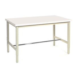 96 x 36 in. Production Workbench - Plastic Laminate Square Edge - Tan