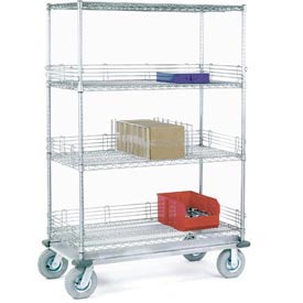 Chrome Wire Shelf Truck - Chrome - 48 x 24 x 83 in.