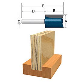Picture of Bosch 84602M 23-32 in. 0.25 in. Shank 0.75 in. Cutting Edge Length Plywood Mortising Bit