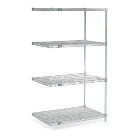 189300 Poly-Z-Brite Wire Shelving Add-On - 24 x 18 x 63 in. - Clear