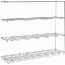 Poly-Z-Brite Wire Shelving Add-On - Clear - 72 x 18 x 63 in.