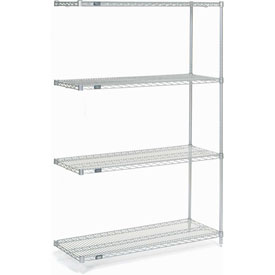 Poly-Z-Brite Wire Shelving Add-On - Clear - 48 x 18 x 74 in.