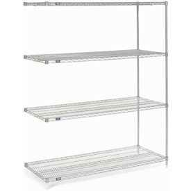 Poly-Z-Brite Wire Shelving Add-On - Clear - 60 x 24 x 86 in.