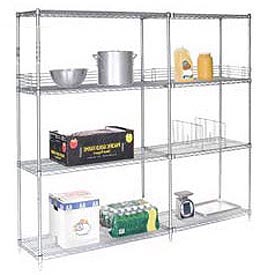 Poly-Z-Brite Wire Shelving - Clear - 72 x 18 x 54 in.